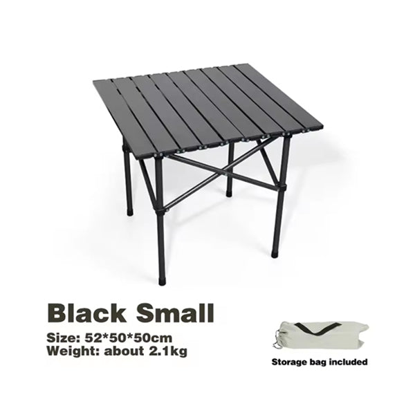 Mobileleb Outdoor Recreation Black / Brand New Foldable Camping Aluminum Table Folding - 16061