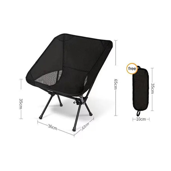 Mobileleb Outdoor Recreation Black / Brand New Foldable Camping Chair - 16064