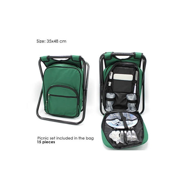 Mobileleb Outdoor Recreation Green / Brand New Foldable Chair And Backpack - 14121