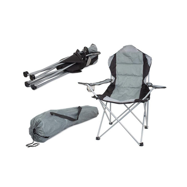 Mobileleb Outdoor Recreation Grey / Brand New HEAVY-DUTY Grey Folding Padded chair - 2023-FG2