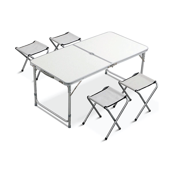 Mobileleb Outdoor Recreation White / Brand New Portable & Foldable Camping/ Picnic/ Outdoor Aluminum Table
