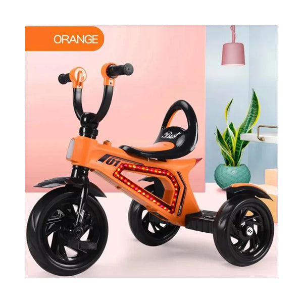 Mobileleb Outdoor Recreation Orange / Brand New Tricycle with Music and Light for Kids - 10139, Available in Different Colors
