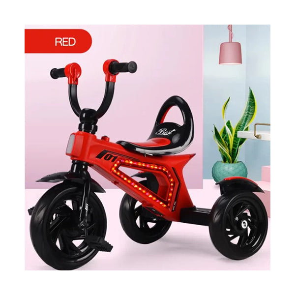 Mobileleb Outdoor Recreation Red / Brand New Tricycle with Music and Light for Kids - 10139, Available in Different Colors