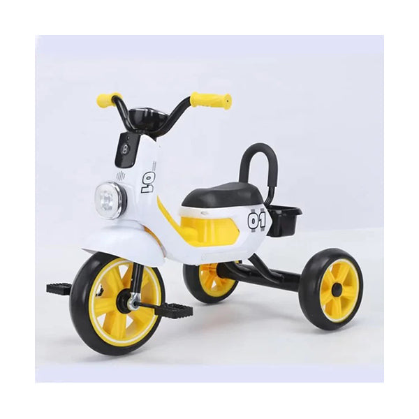 Mobileleb Outdoor Recreation White / Brand New Tricycle with Music and Light for Kids - 10141, Available in Different Colors