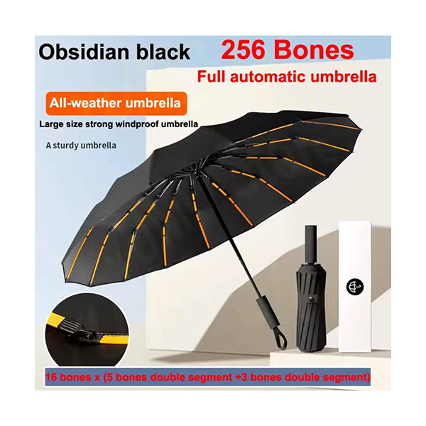 Mobileleb Parasols & Rain Umbrellas Black / Brand New 256 Bones Super Windproof Strong Umbrella Stormproof