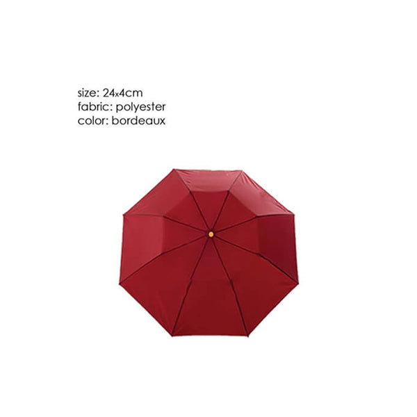 Mobileleb Parasols & Rain Umbrellas Red / Brand New Umbrella, High-Quality Polyester Fabric, Manual Foldable Umbrella, Simple Solid Colors, Wooden Handle - 14410