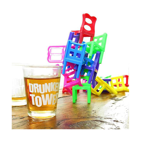 Mobileleb Party & Celebration Rainbow / Brand New Tower Drinking Game, Balance Chairs