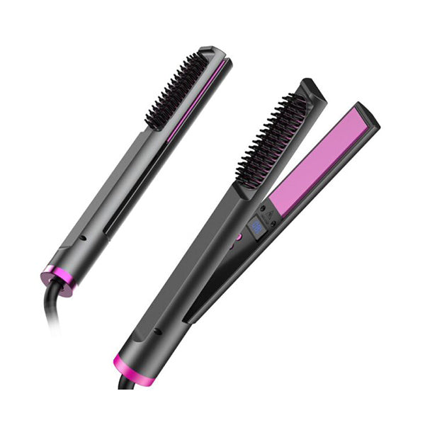 Mobileleb Personal Care Black / Brand New 2 in 1 Hair Straightener Brush