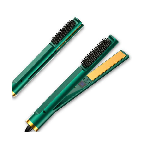 Mobileleb Personal Care Green / Brand New 2 in 1 Hair Straightener Brush