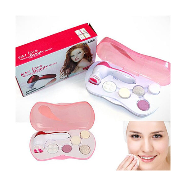 Mobileleb Personal Care Pink / Brand New 6 in 1 Face Facial Care Cleansing Massager - 83037