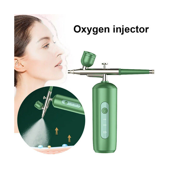 Mobileleb Personal Care Green / Brand New Portable Mini Airbrush Compressor Facial Nano Mist Sprayer Water Oxygen Injector - 98712