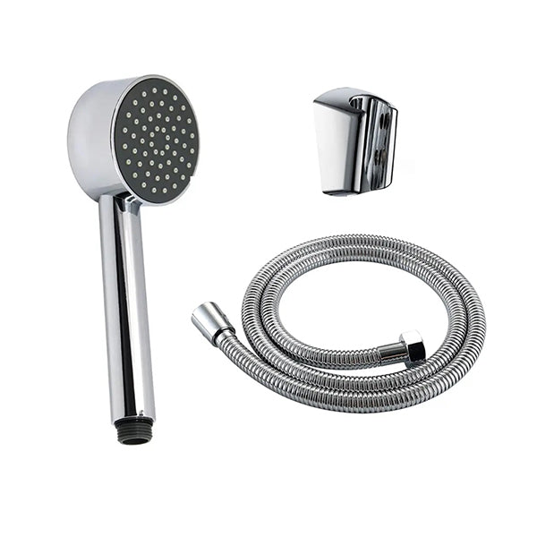 Mobileleb Plumbing Silver / Brand New J&S 3 Pieces Shower Heads with Hose and Holder Set - 12146