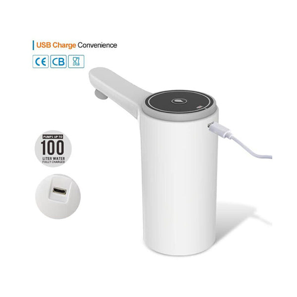 Water Dispenser for Carafes and Bottles, Water Pump with USB Charging with  Tap, with Two Sizes Adapter for Bottle