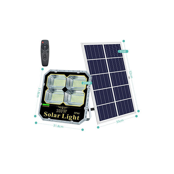Mobileleb Power & Electrical Supplies Brand New / 6 Months Solar Panel Waterproof Solar Flood Light with Remote Control - T-R200/3