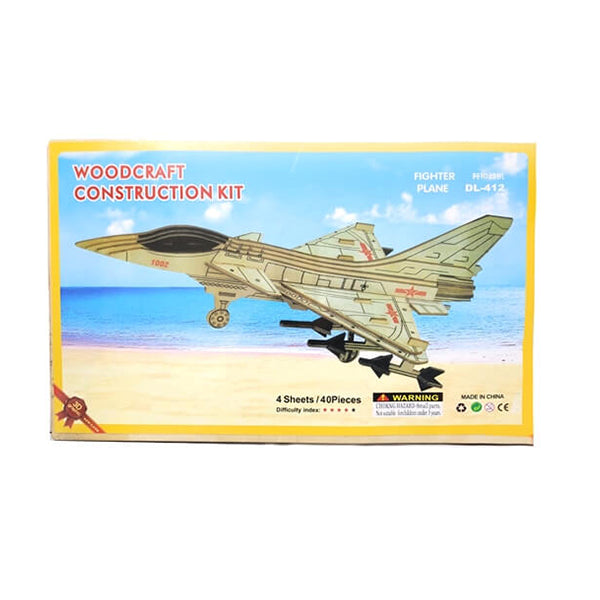 Mobileleb Puzzles Brand New 3D Wood Puzzle, High Quality Of Puzzle, Suitable for Boys - Fighter Plane - 15721FP
