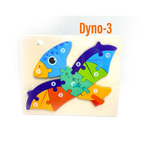 Mobileleb Puzzles Brand New 3D Wood Puzzle, Kids Toys, Educational Toys, Wood Made - Dyno-3 - 15715D3