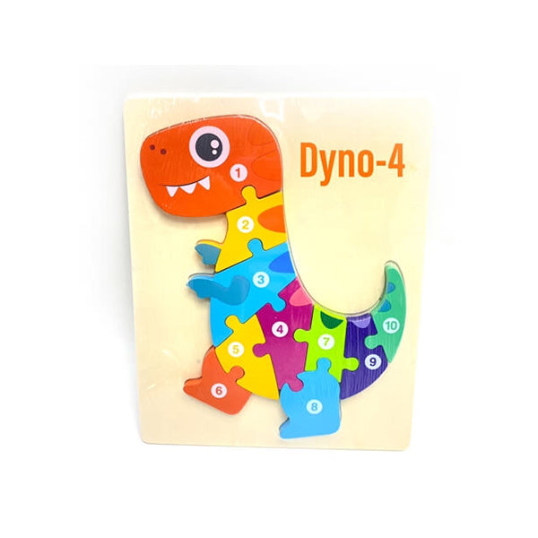 Mobileleb Puzzles Brand New 3D Wood Puzzle, Kids Toys, Educational Toys, Wood Made - Dyno-4 - 15715D4
