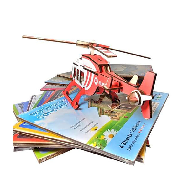 Mobileleb Puzzles Brand New 3D Wooden Puzzle Suitable for Girls and Boys - Bi-Plane - 15725BP