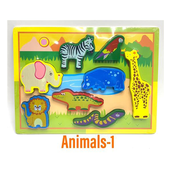 Mobileleb Puzzles Brand New Kids Wood Puzzle, Puzzle For Kids, Suitable for Learning and Enjoying, Different Shapes and Colors - Animal-1 - 15718A1