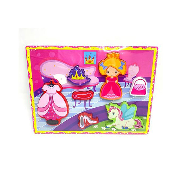 Mobileleb Puzzles Brand New Kids Wood Puzzle, Puzzle for Kids, Suitable for Learning and Enjoying Different Shapes and Colors - Princess - 15717P
