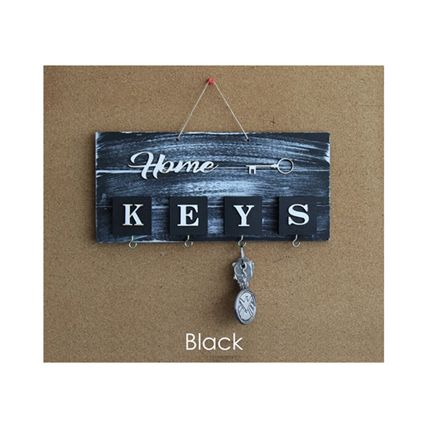 Mobileleb Shelving Black / Brand New Key Holder, Wooden Holder, Key Holder, Wooden Made, Colored Wood - 15241