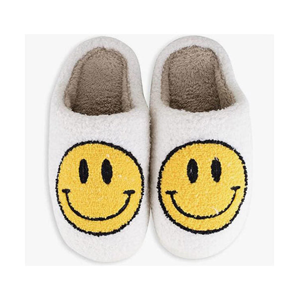 Mobileleb Shoes White / Brand New Cute Smile Happy Face Slippers - 98336, Available in Different Colors