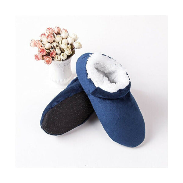 Mobileleb Shoes Navy / Brand New Men Home Indoor Slippers Socks Soft Thick - 97402, Available in Different Colors