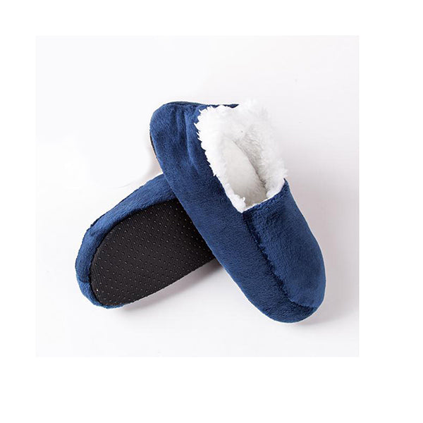 Mobileleb Shoes Navy / Brand New Men Winter Thermal Fleece Lining Knit Slipper Socks - 96509, Available in Different Colors