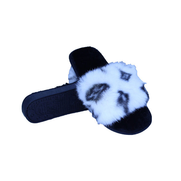 Furry slip on discount slippers