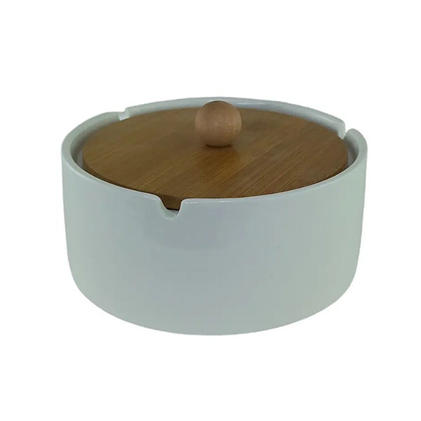 Mobileleb Smoking Accessories White / Brand New Ceramic Ashtray with Lids - 10325