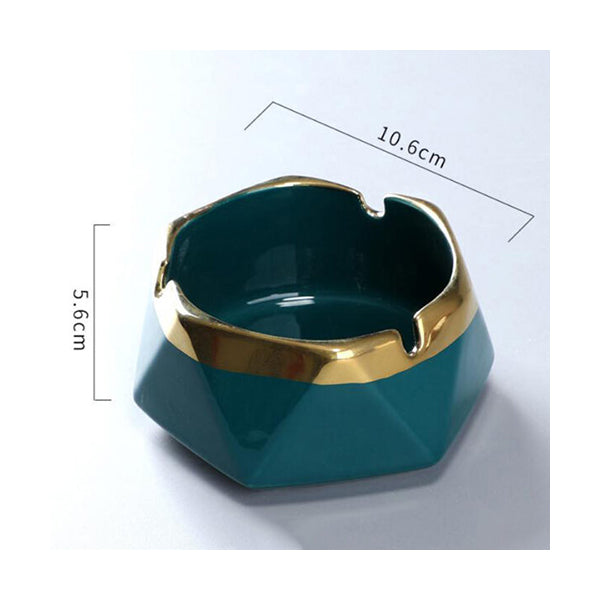 Mobileleb Smoking Accessories Green / Brand New Fashion ceramic ashtray - Size 5.6 x 10.6 cm - 97715
