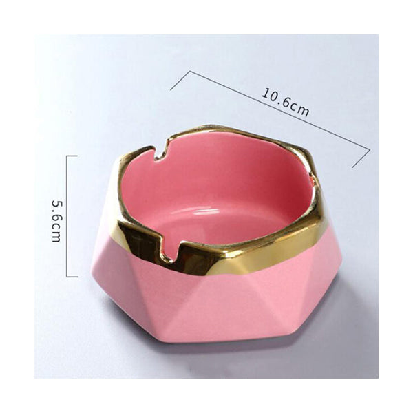 Mobileleb Smoking Accessories Pink / Brand New Fashion ceramic ashtray - Size 5.6 x 10.6 cm - 97715