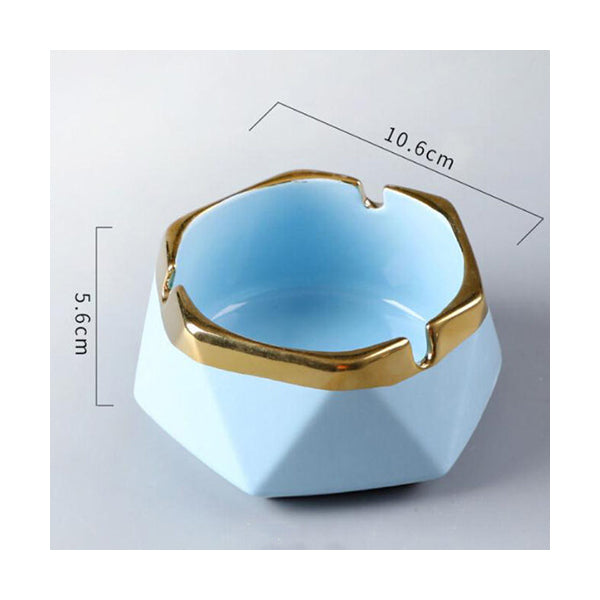 Mobileleb Smoking Accessories Blue / Brand New Fashion ceramic ashtray - Size 5.6 x 10.6 cm - 97715