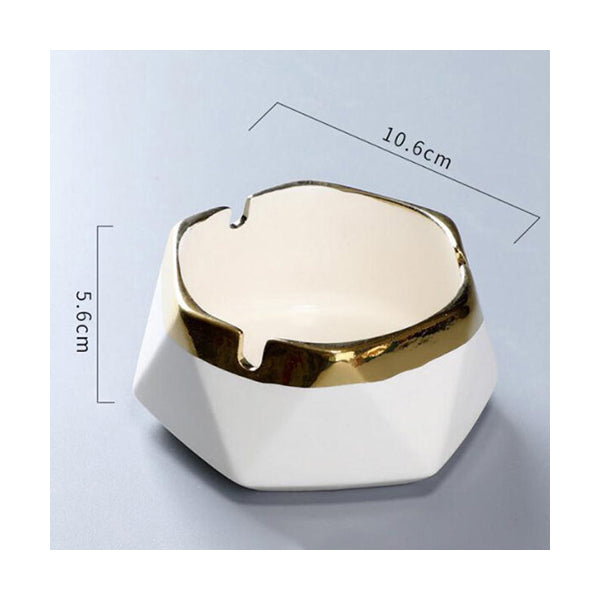 Mobileleb Smoking Accessories White / Brand New Fashion ceramic ashtray - Size 5.6 x 10.6 cm - 97715