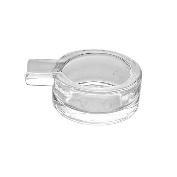 Mobileleb Smoking Accessories Transparent Small Round Crystal Ashtray – For 1 Cigar - 97569