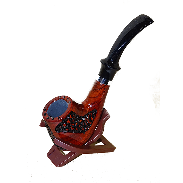 Mobileleb Tobacco Products Brand New / Model-4 Classic Wooden Pipe (Textured Surface)