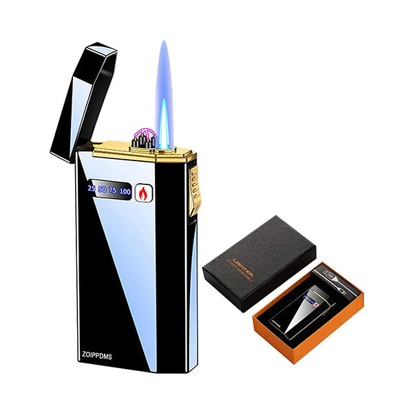 Mobileleb Tools Black / Brand New 2 in 1 Electric Lighter and Jet Flame Torch Refillable Butane - 98617