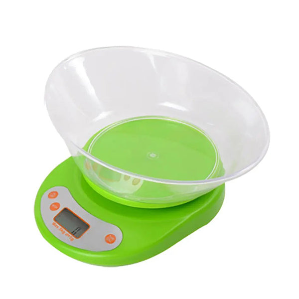 Mobileleb Tools Green / Brand New 5KG Electronic Digital Kitchen Scale with Bowl - 12200