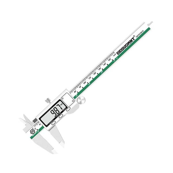 Mobileleb Tools DEGUQMNT Digital stainless steel Vernier Caliper,150mm 6 Inch Electronic Micrometer Caliper With Large Lcd Screen,Inch/Metric Conversion,24cm Ruler,Precision Depth Gauge Measuring Tool for DIY,Household,Jewelry,Woodworking pied a coulisse