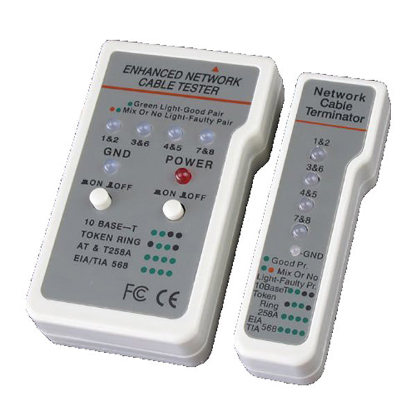 Mobileleb Tools White / Brand New Ethernet Network Cable Tester Wire Tracker Portable Line Finder - CPB07-003