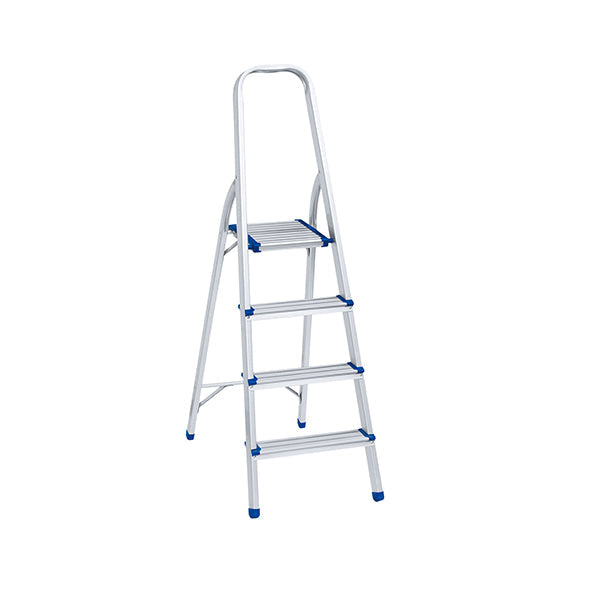 Mobileleb Tools Silver / Brand New / 4 Steps Home Use Foldable Aluminum Ladder, Light Weight - 93233