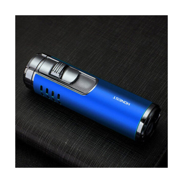 Mobileleb Tools Blue / Brand New Honest Quadruple 4-Flame Jet Lighter BCZ482-1 - 98595