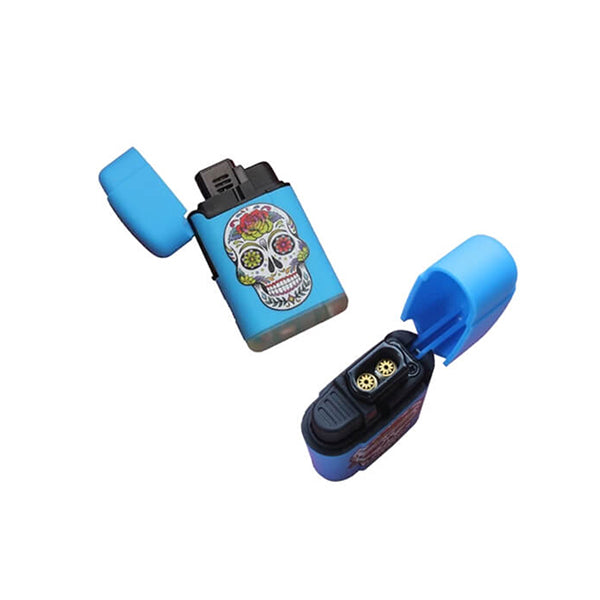 Mobileleb Tools Blue / Brand New Lighter, Gas Lighter, Colored Lighters, Skull Design - 15003