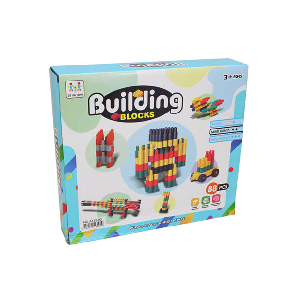 Mobileleb Toys Blue / Brand New Building Blocks, Puzzle Blocks & Intelligence 88 Pcs - 96758