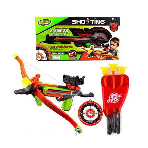 Mobileleb Toys Red / Brand New Crossbow Archery Set – Bow and Arrow Hunting Toys - 96591