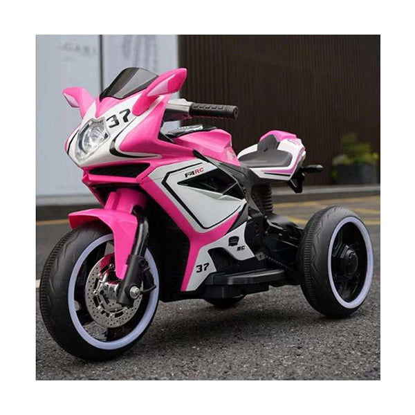 Mobileleb Toys Pink / Brand New Kids Ride on Motorcycle, 3 Wheel Kids Motorcycle w/ Training Wheels, Head Light, Music 1888