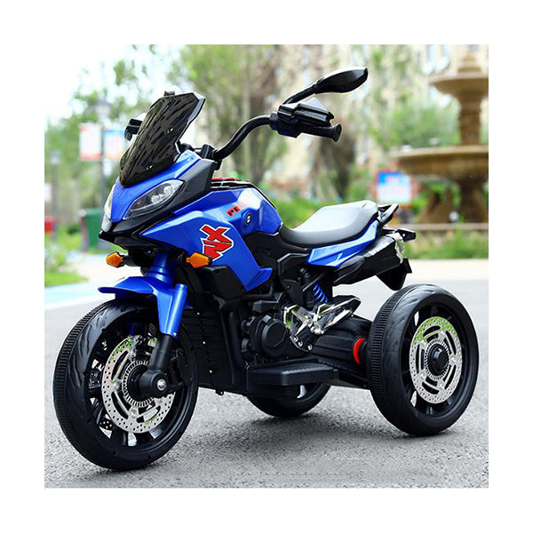 Mobileleb Toys Blue / Brand New Kids Ride on Motorcycle, Training Wheels, Head Light, Music 5288-3 - 10116