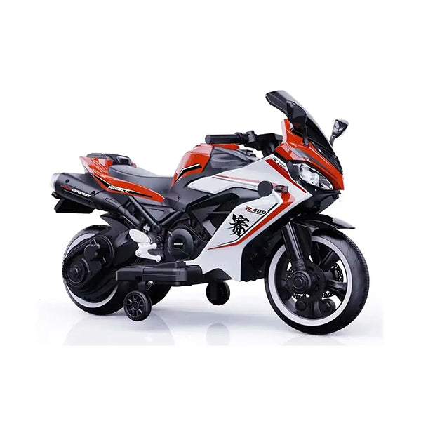 Mobileleb Toys Black / Brand New Kids Ride on Motorcycle, Training Wheels, Head Light, Music TK-400 - 10115