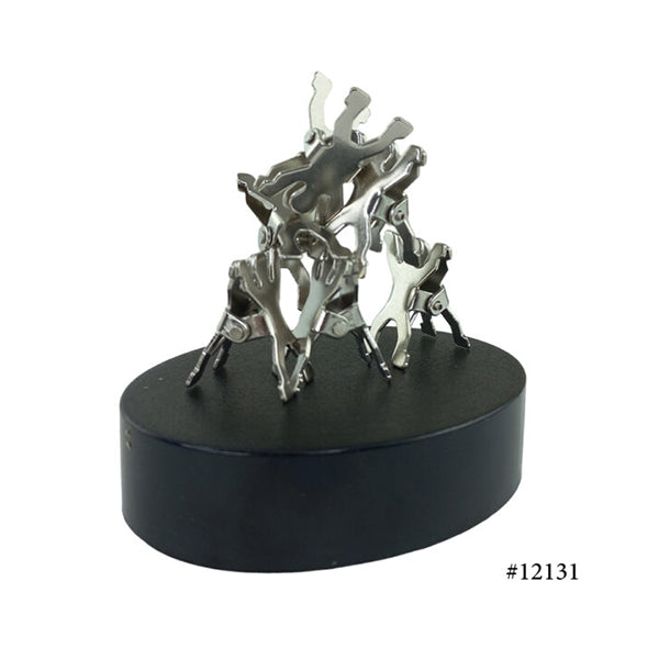 Mobileleb Toys Black/silver / Brand New Magnetic Fidget Toys Desk Sculpture Decor – Human Tongs - 12131