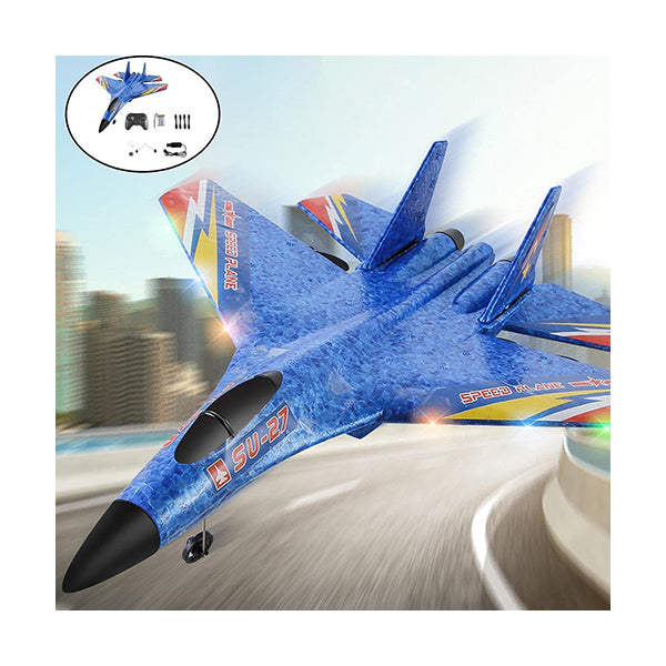 Mobileleb Toys Blue / Brand New SU-27 RC Plane Remote Control Foam Glider Ready 2CH Gifts for Kids Adult